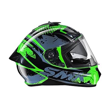 SMK Typhoon Grunge D Ring Full FACE Helmet with PINLOCK